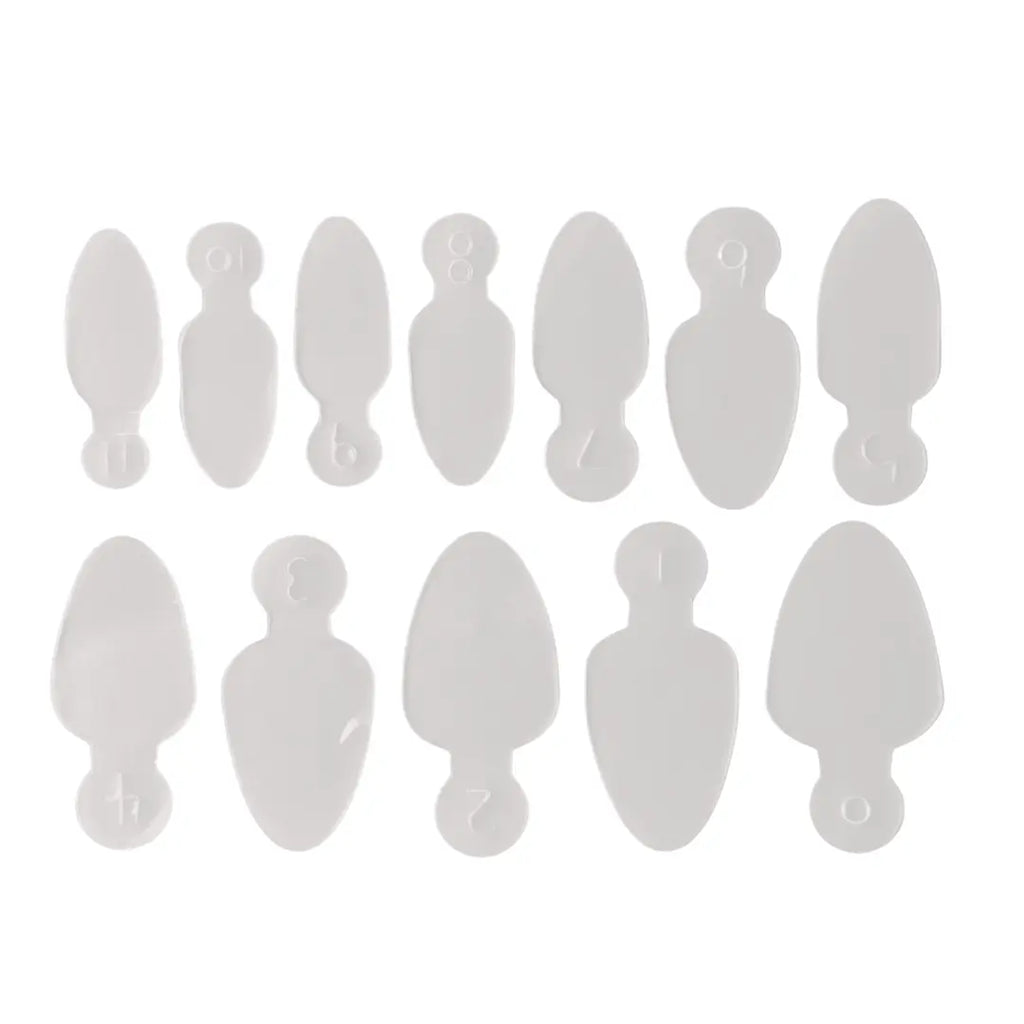 Jelly Gelly Silicone Pads for Dual Forms Shape Nr. 2 – 12 reusable silicone sizes for French nail extensions.