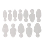 Jelly Gelly Silicone Pads for Dual Forms Shape Nr. 2 – 12 reusable silicone sizes for French nail extensions.
