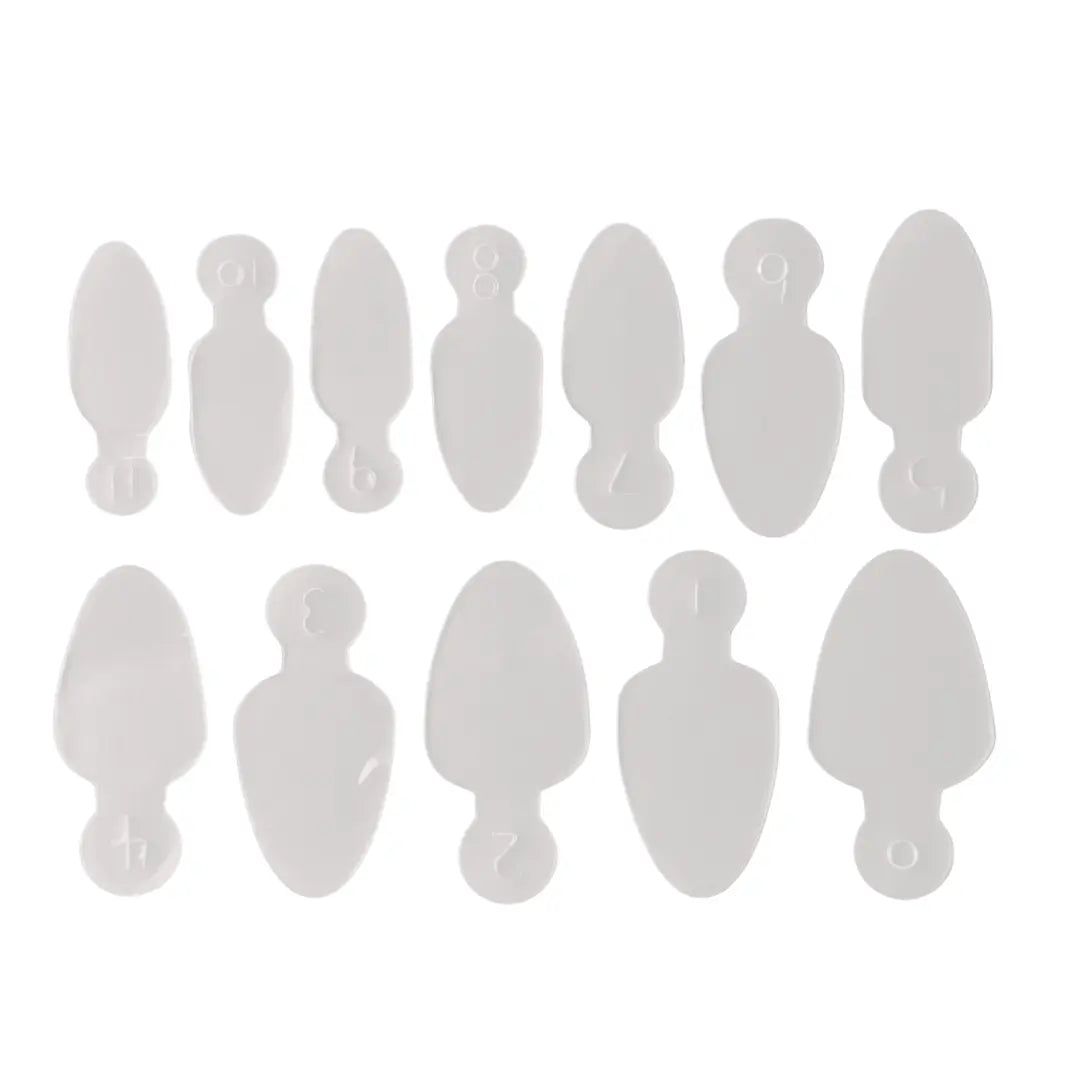 Jelly Gelly Silicone Pads for Dual Forms Shape Nr. 2 – 12 reusable silicone sizes for French nail extensions.