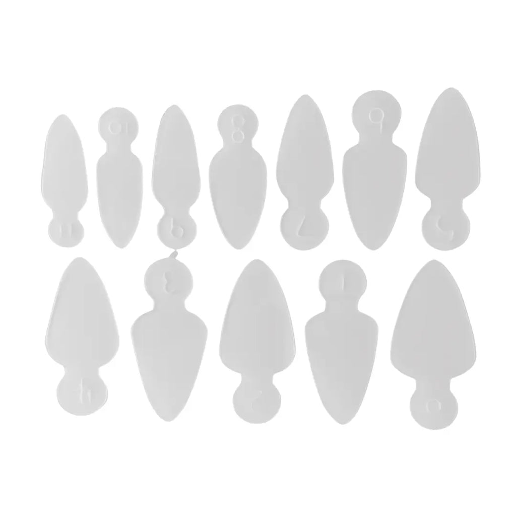 Jelly Gelly Silicone Pads for Dual Forms Shape Nr. 4 – reusable silicone pads, 12 sizes, for flawless French nail extensions.