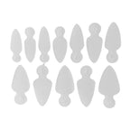 Jelly Gelly Silicone Pads for Dual Forms Shape Nr. 4 – reusable silicone pads, 12 sizes, for flawless French nail extensions.