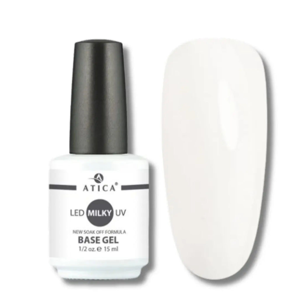 Milky Base Coat 15 ml – fiber-reinforced soak-off base for weak nails

