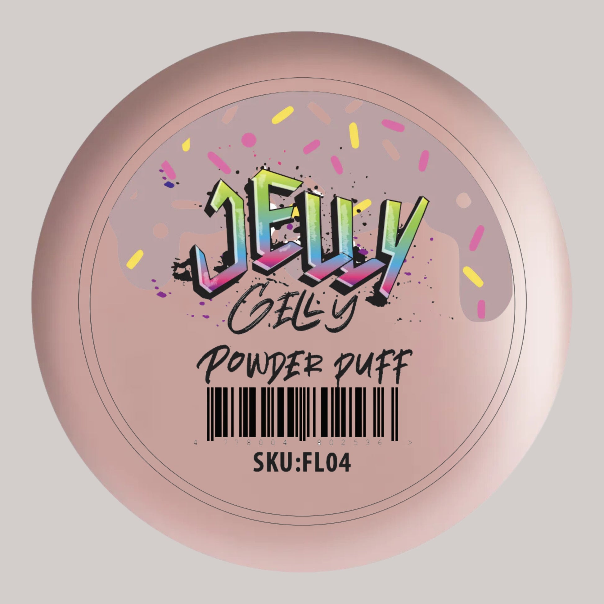 Jelly Gelly Self-Leveling Gel Fluffy Powder Puff 40ml bottle. A viscous, powder puff colored gel for nail sculpting, extensions, and strengthening.