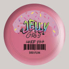 Jelly Gelly Self-Leveling Gel Fluffy Sweet Pink 40ml bottle. A viscous, sweet pink colored gel for nail sculpting, extensions, and strengthening.