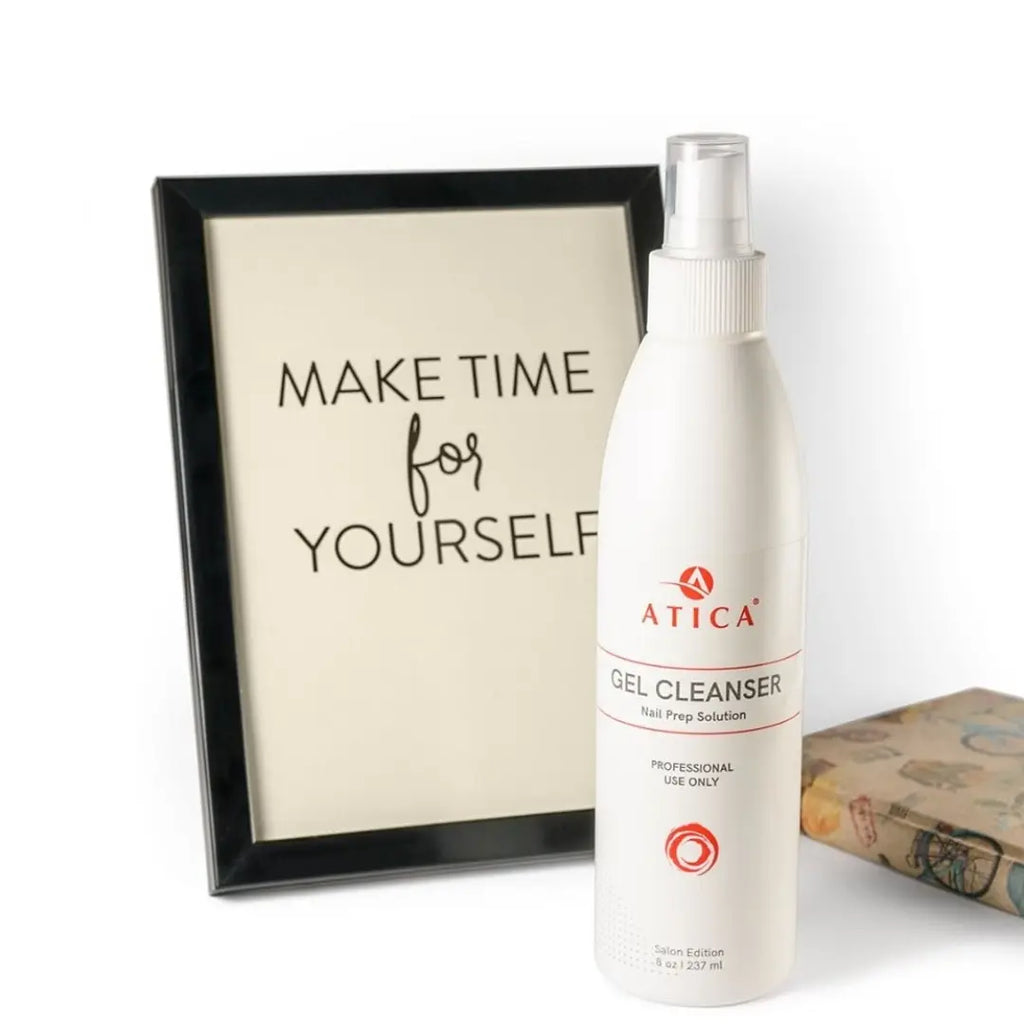 Atica Gel Cleanser 237ml – nail prep and sticky layer remover for professional use.