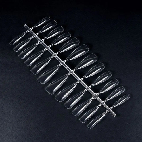 ATICA Gel Nail Tips – 240 pcs · Almond-shaped gel extension tips in 12 sizes for professional use.