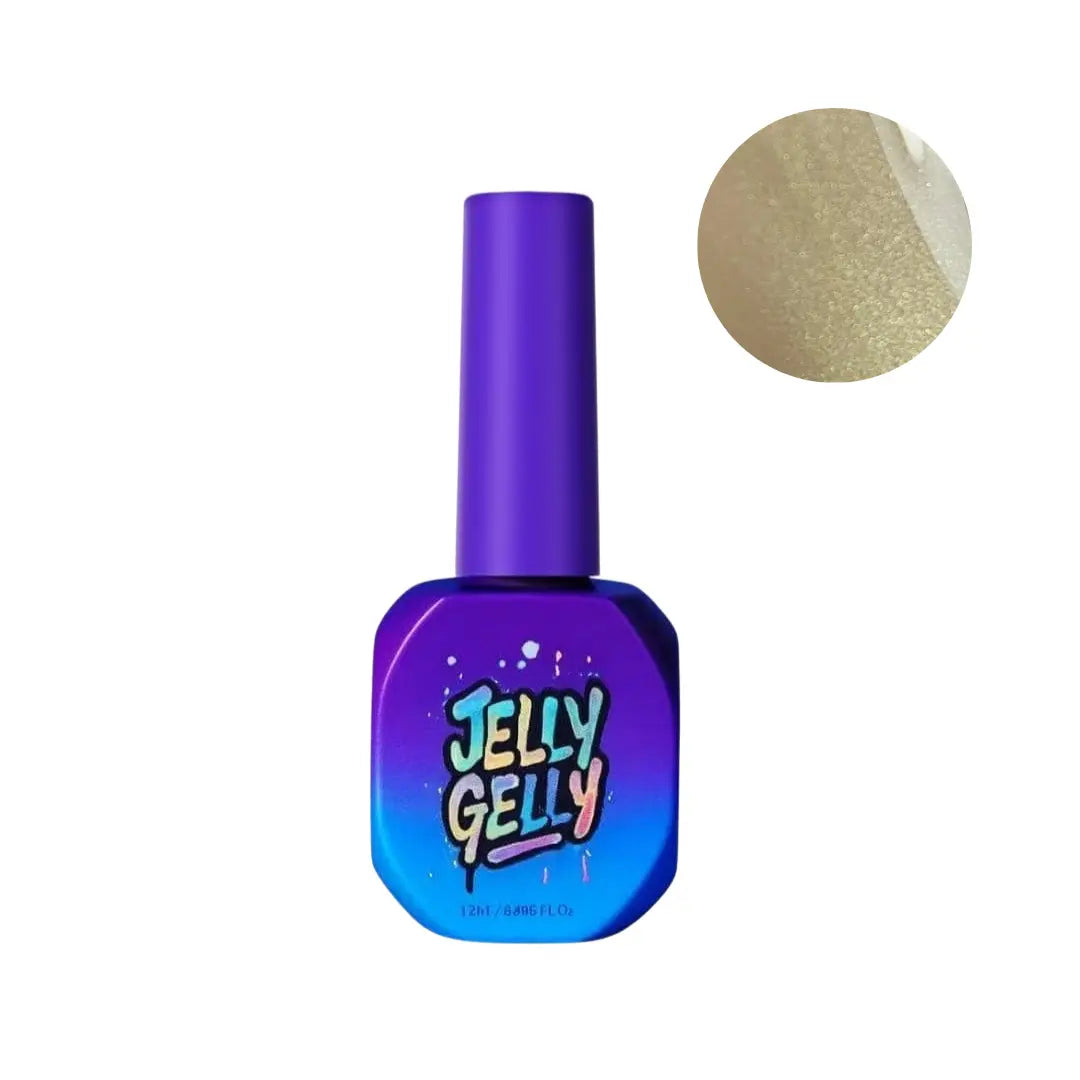 JellyGelly Magnetic Gel Polish Champagne Silk Cat Eye 12ml bottle