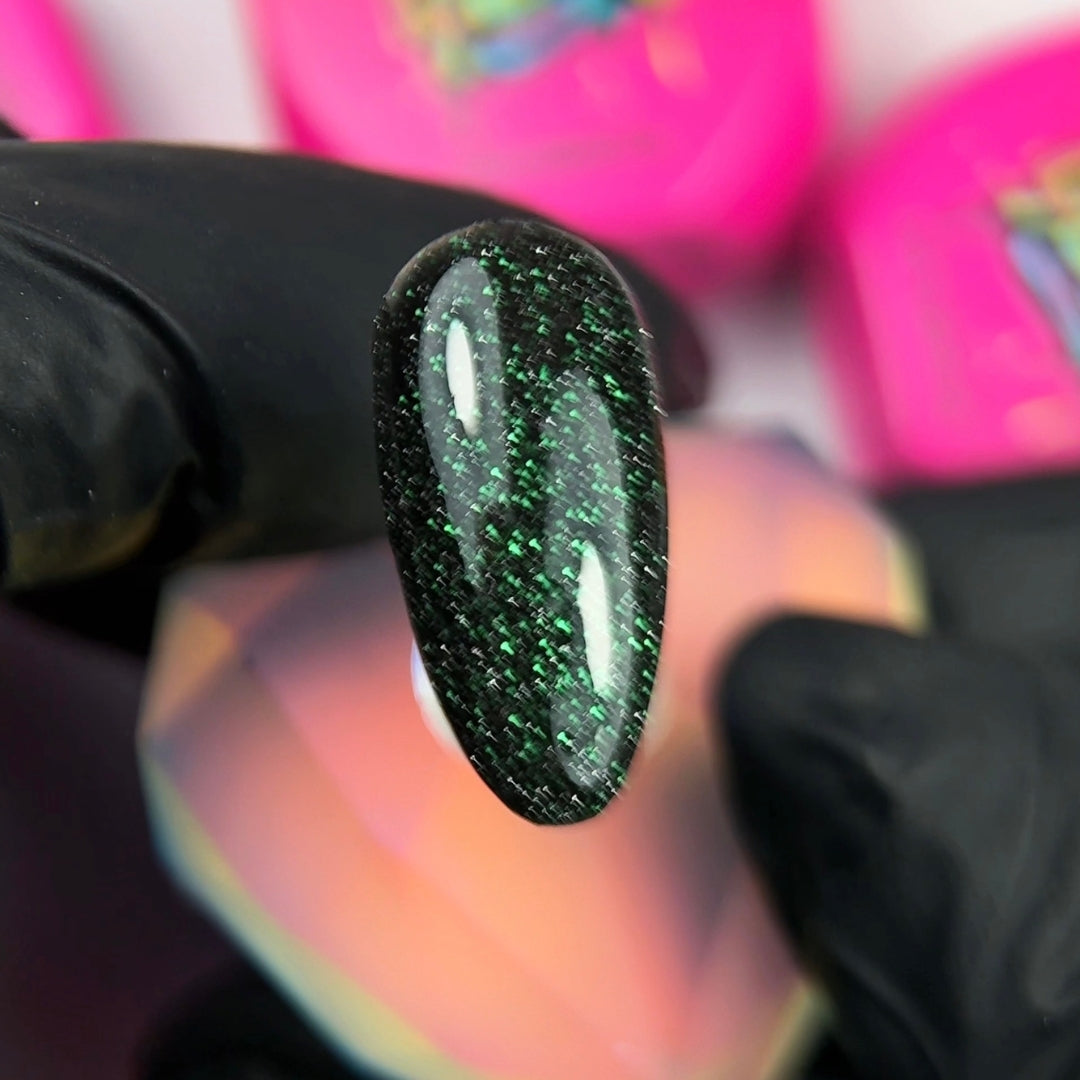 Jelly Gelly Glitter Forest Trouble Deep Green Glitter Gel Polish – 12ml