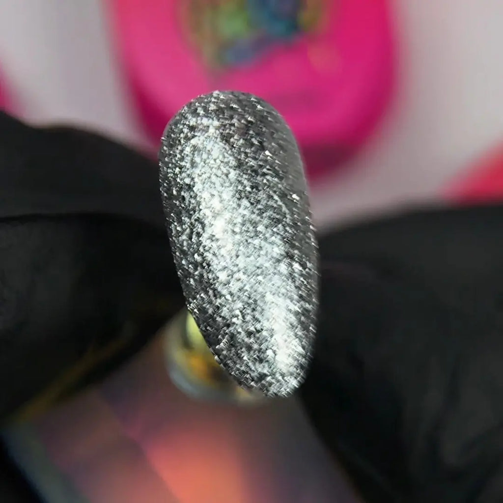 Jelly Gelly Glitter Spark Me Up Grey Silver Glitter Gel Polish – 12ml