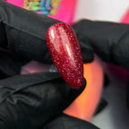 Jelly Gelly Glitter Sparkling Flame Red Gel Polish with Glitter – 12ml