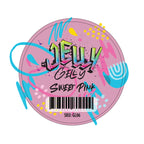 Jelly Gelly Builder Gel Gelato Sweet Pink 40ml jar. A thick, sweet pink-colored builder gel for nail extensions, sculpting, and strengthening.
