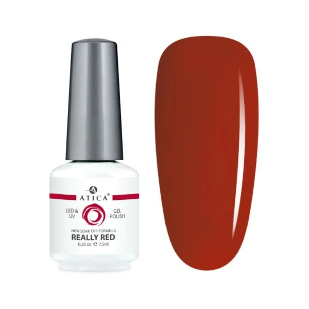 Atica Gel Polish Really Red GPM70 7.5ml – Warm Red Shade