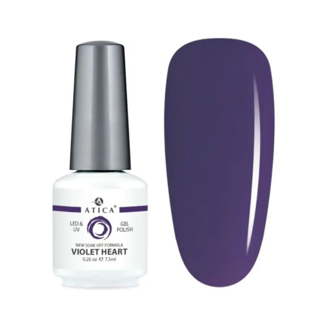 Atica Gel Polish Violet Heart GPM08 Deep Purple 7.5ml