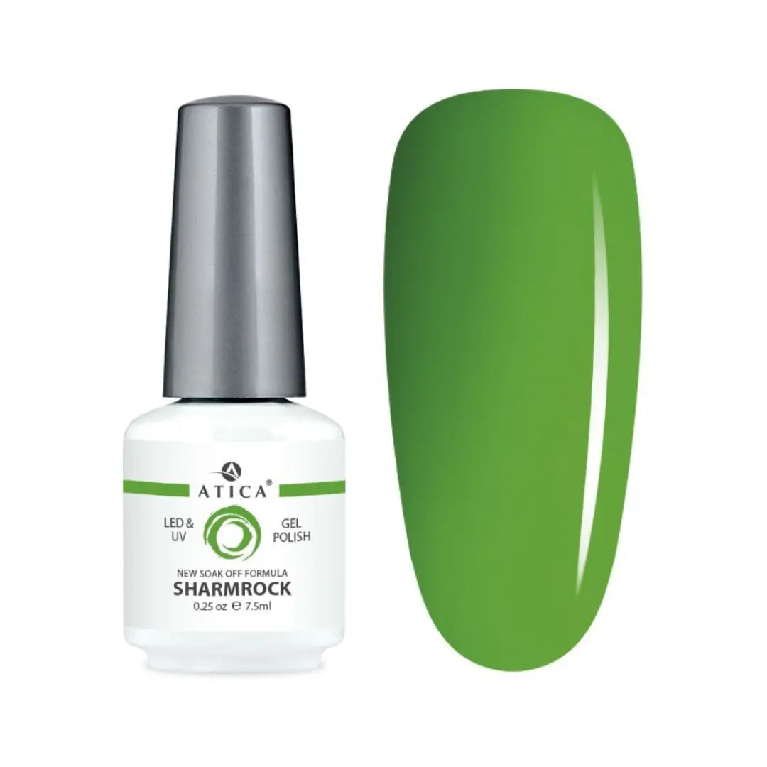 Atica Gel Polish – Sharmrock GPM113 7.5ml Bright Green Shade