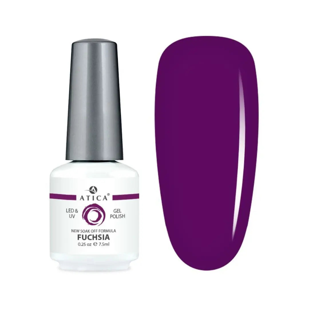 Atica Gel Polish – Fuchsia GPM130 7.5ml Deep Purple-Fuchsia Gel Polish