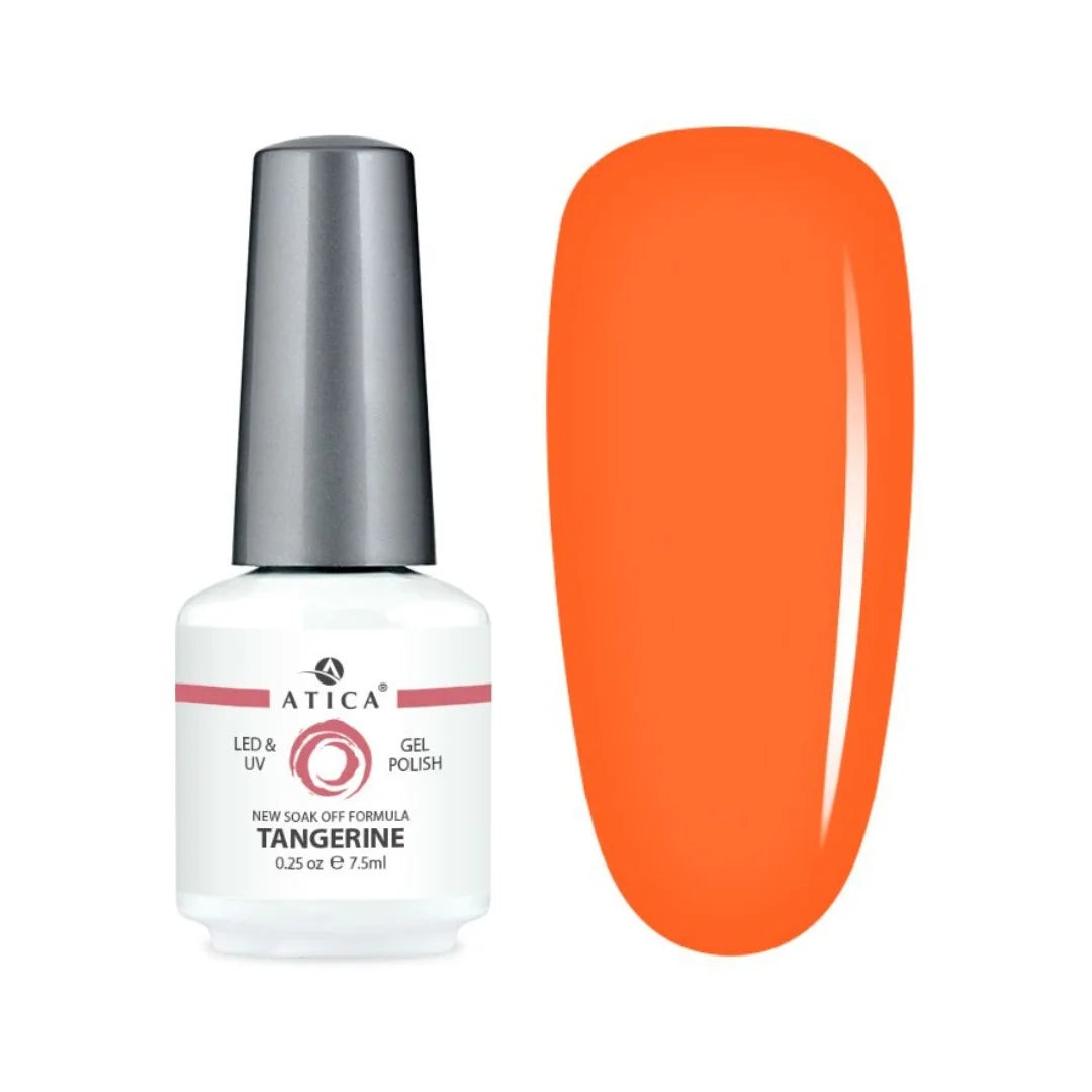 Atica Gel Polish – Tangerine GPM147 7.5ml Bright Orange Gel Polish
