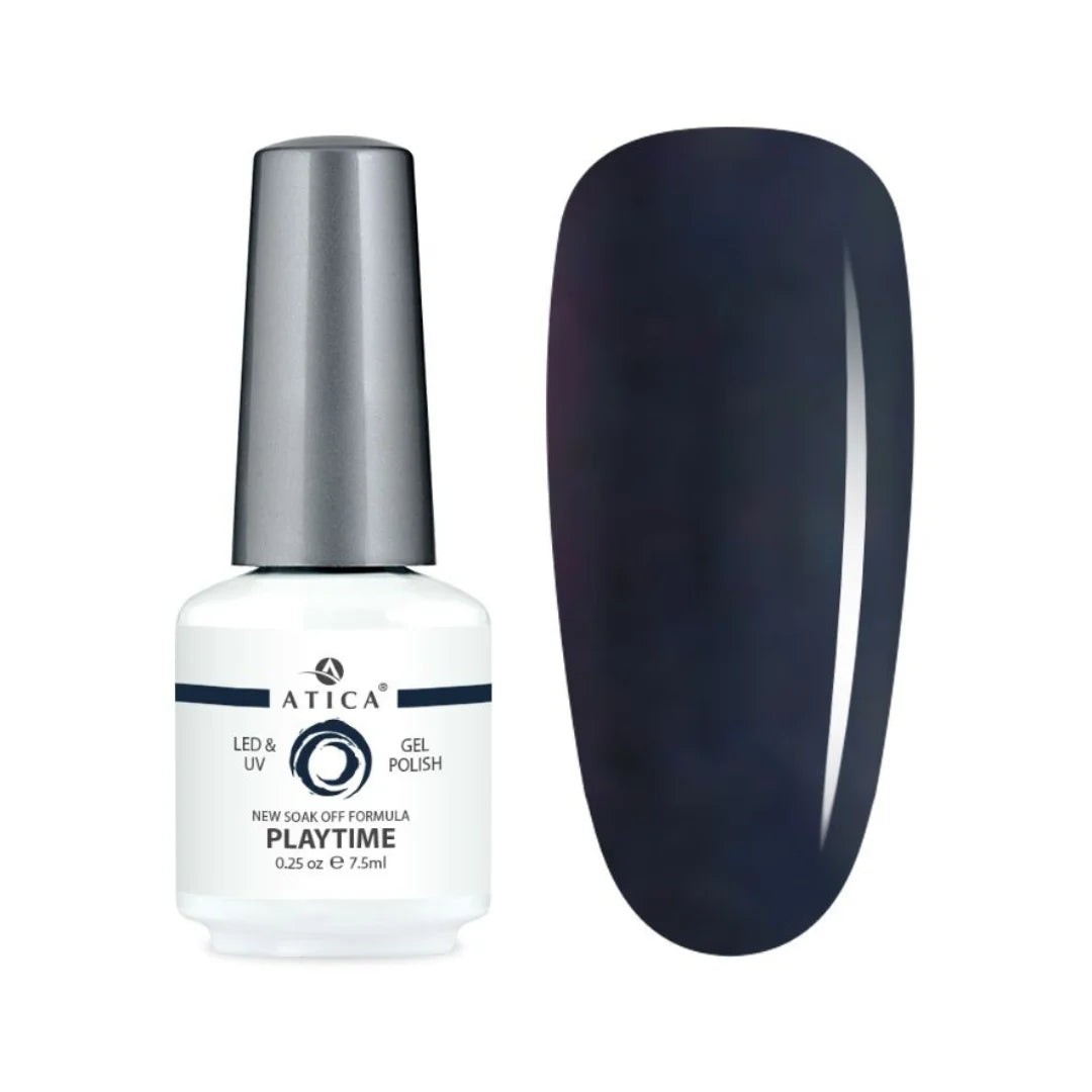 Atica Gel Polish – Playtime GPM160 7.5ml Deep Midnight Blue Gel Polish