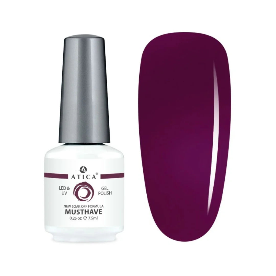 Atica Gel Polish – Musthave GPM162 7.5ml Deep Plum Purple Gel Polish