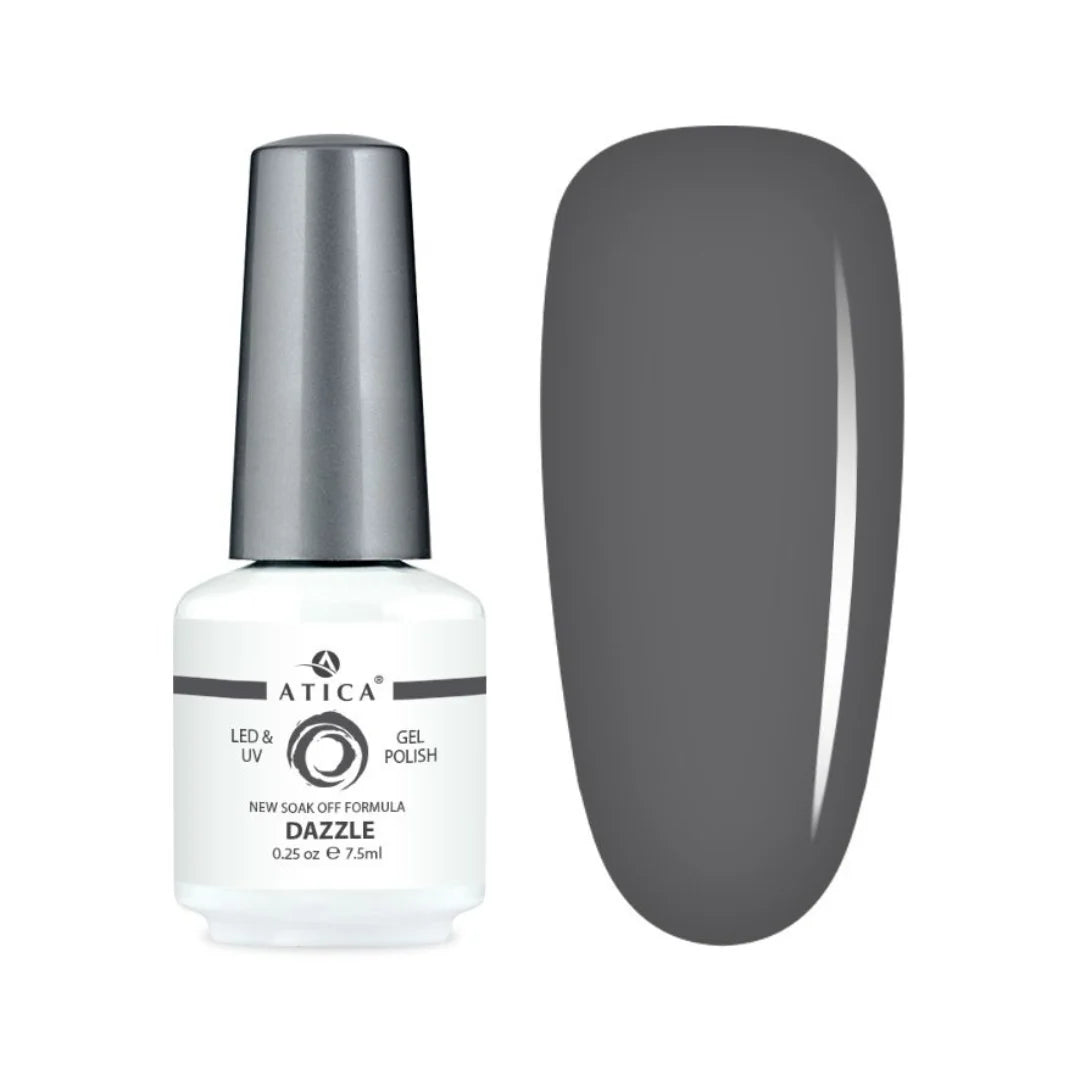 Atica Gel Polish – Dazzle GPM176 7.5ml Deep Graphite Grey Gel Polish