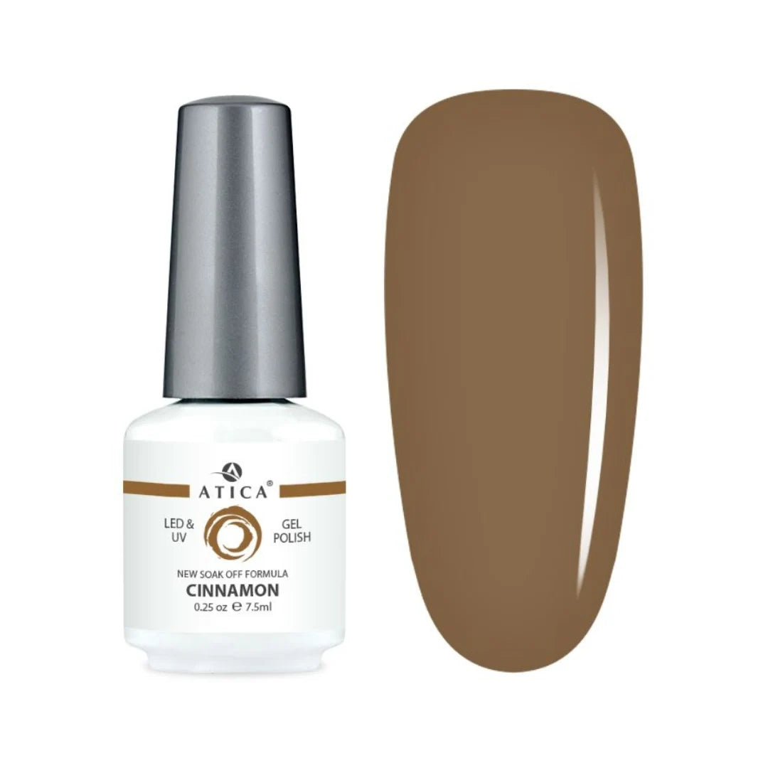 Atica Gel Polish Cinnamon – Warm Cinnamon-Brown Gel Polish 7.5ml
