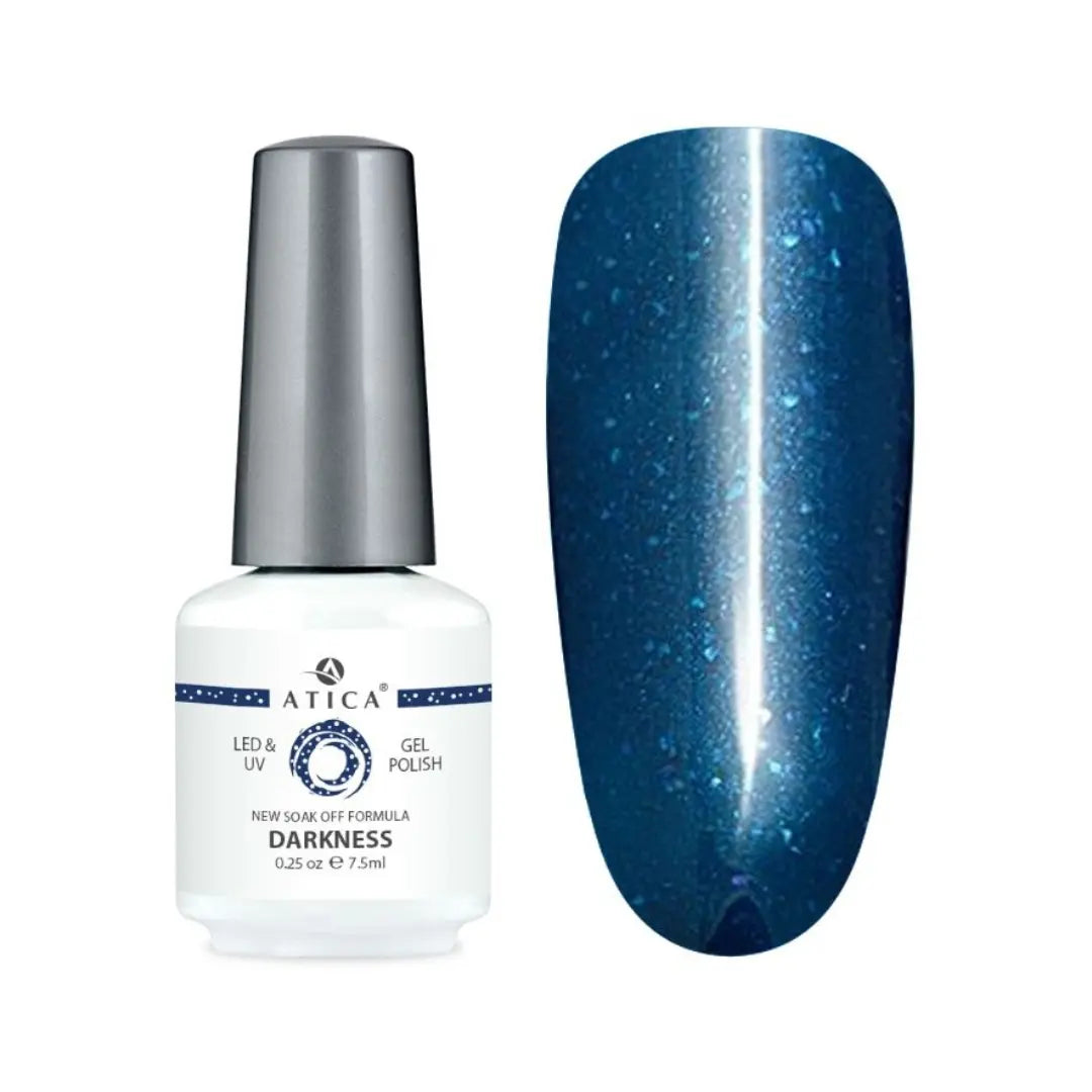 Atica Gel Polish Darkness – Midnight Blue Shimmer Gel Polish 7.5ml