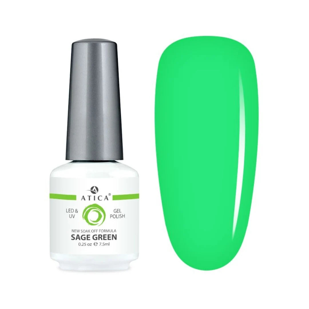 Atica Gel Polish Sage Green – Bright Green Gel Polish 7.5ml