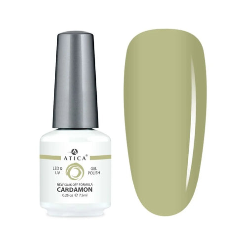 Atica Gel Polish CARDAMON – Olive-Green Shade 7.5ml