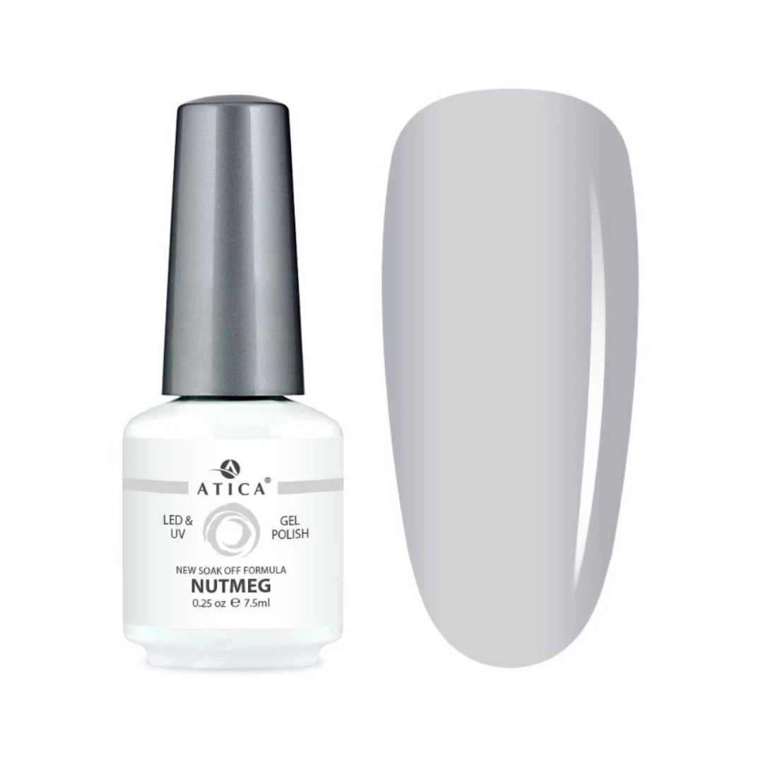 Atica Gel Polish NUTMEG – Soft Grey Shade 7.5ml