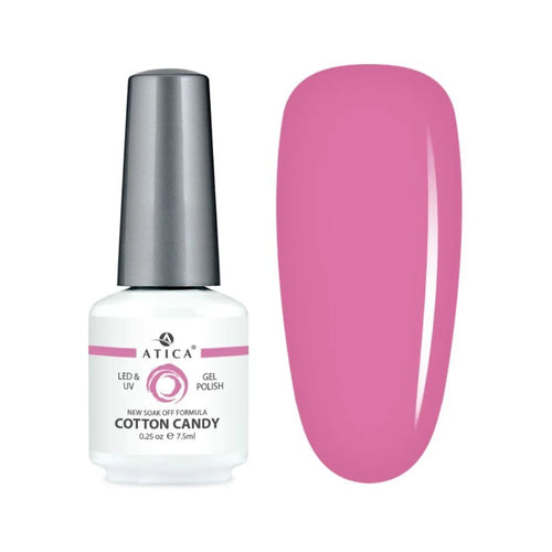 Atica Gel Polish – Cotton Candy 7.5ml soft candy pink gel polish swatch