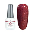Atica Gel Polish – Je T’aime 7.5ml deep cherry red glitter gel polish swatch