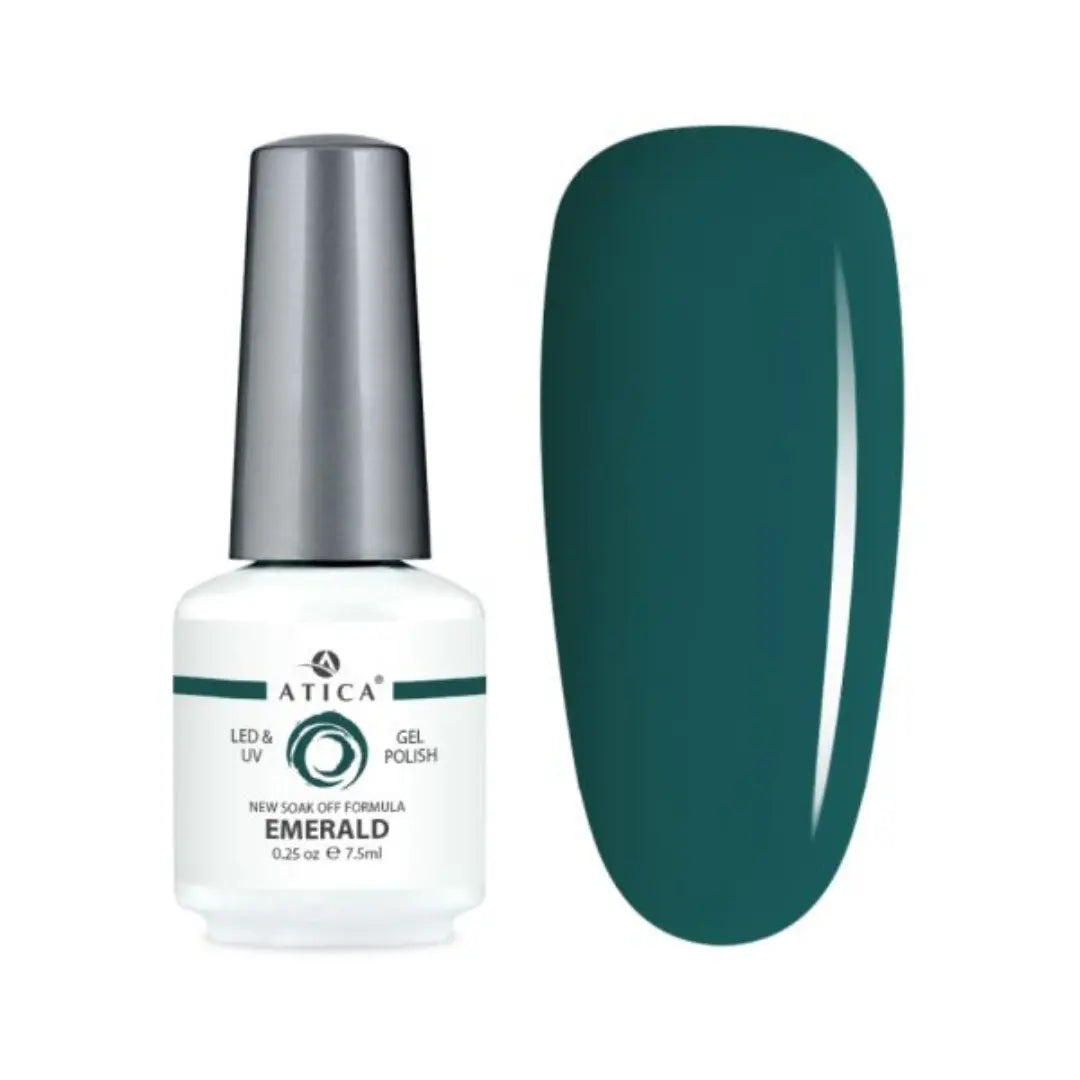 Atica Gel Polish Emerald GPM27 – Deep Emerald Green Gel Polish 7.5ml