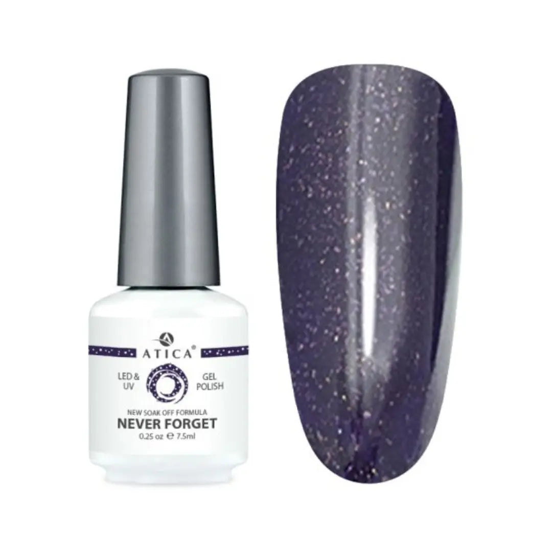 Atica Gel Polish Never Forget GPM32 – Deep Purple Shimmer Gel Polish 7.5ml
