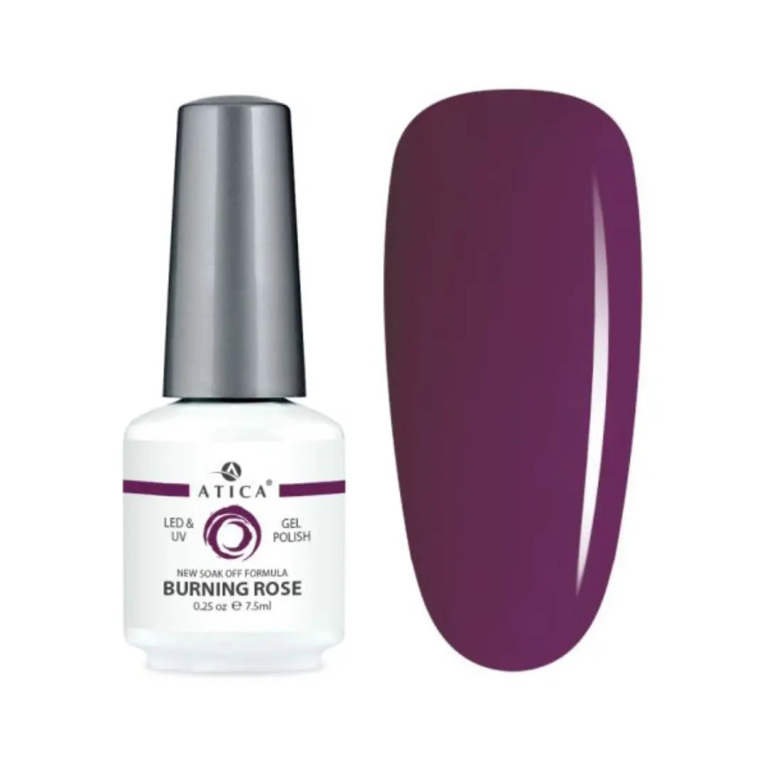 Atica Gel Polish Burning Rose GPM47 – Deep Plum Rose Gel Polish 7.5ml