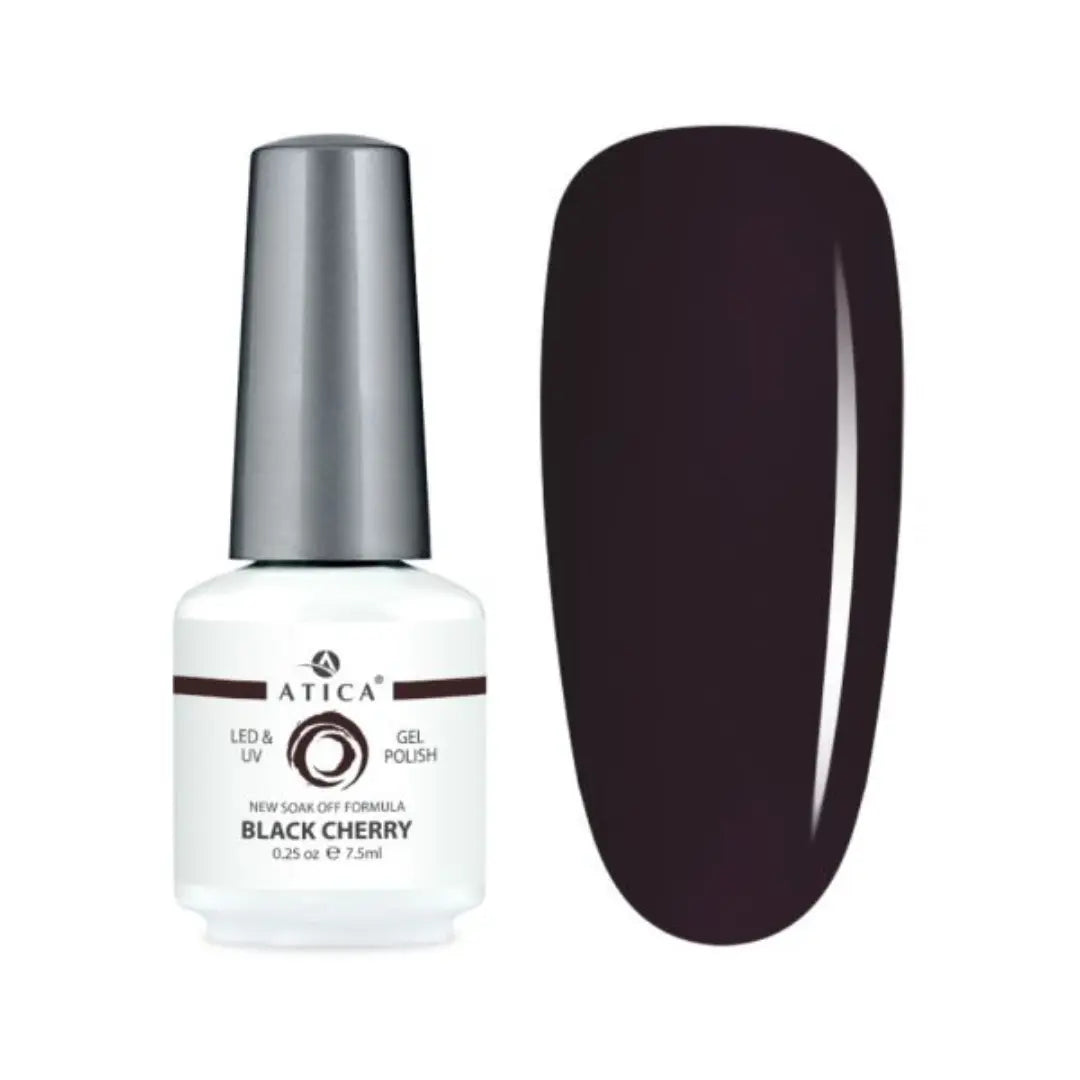 Atica Gel Polish Black Cherry GPM73 7.5ml – Deep Cherry-Red Shade
