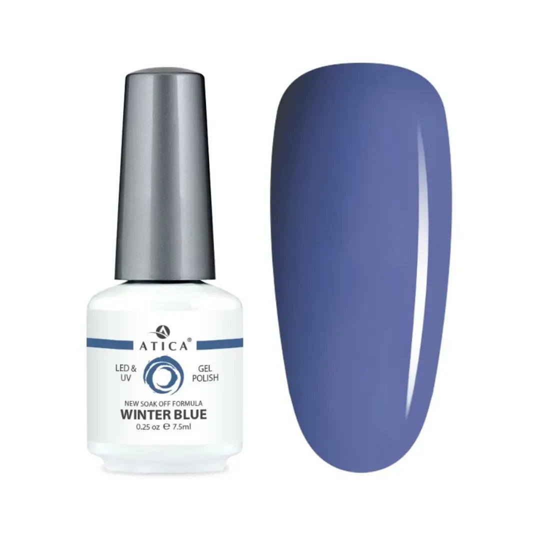 Atica Gel Polish – Winter Blue GPM95 7.5ml Muted Blue Gel Polish
