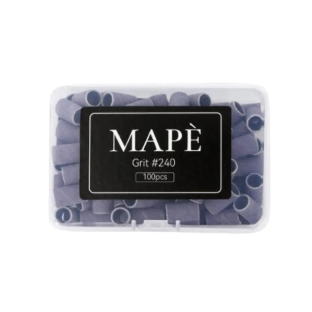 MAPE Sanding Bands 6mm drum-style, 100-piece pack, 240 grit disposable sanding sleeves