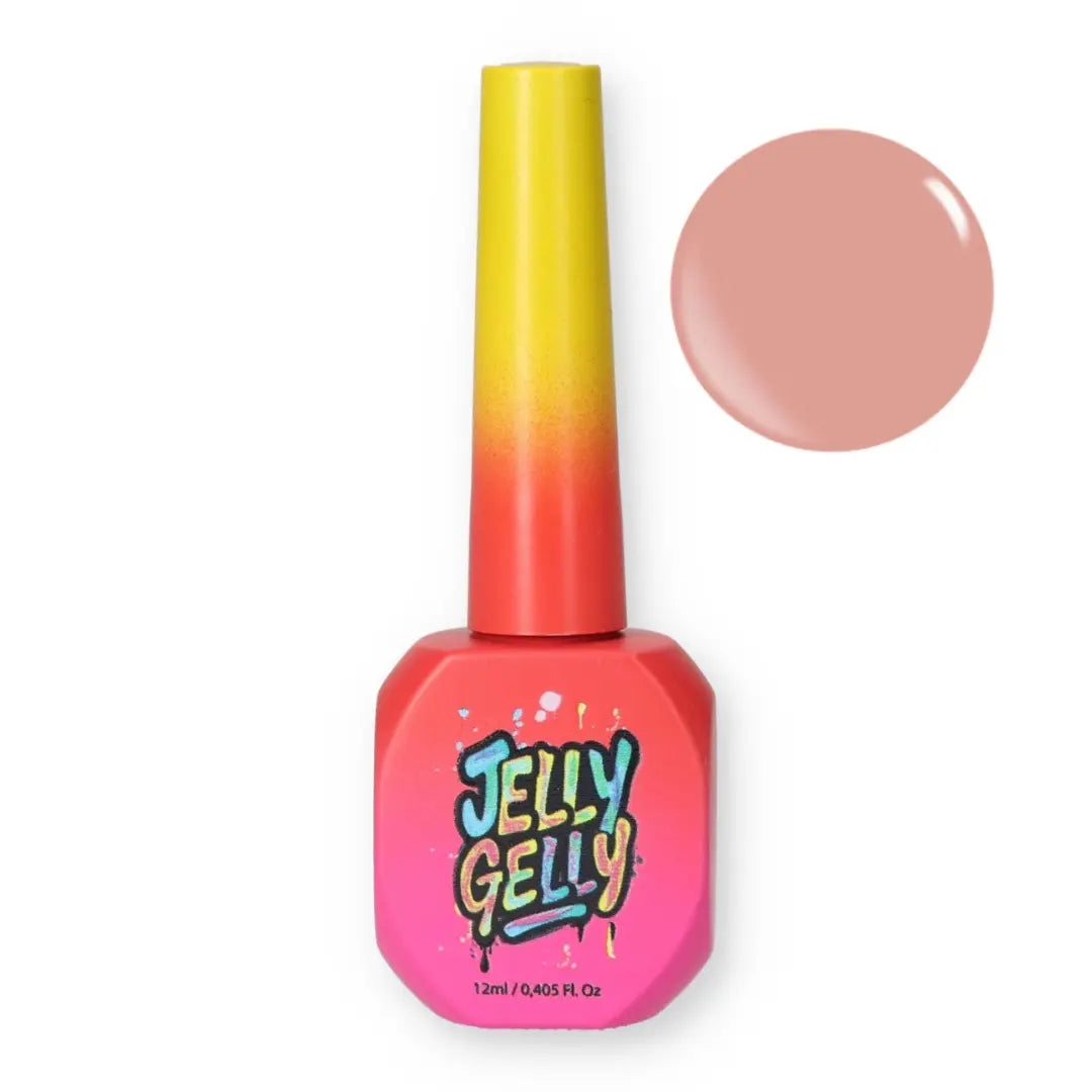 Jelly Gelly Hard Base (Fiber) Light Peach 12ml bottle.