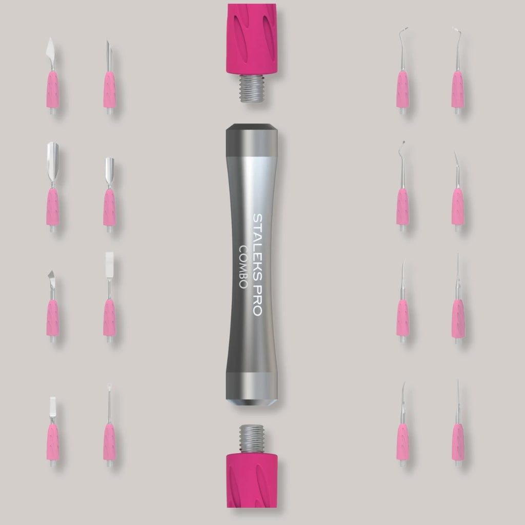 Combo UNIQ 10 Handle – lightweight, ergonomic, and customizable pusher handle for nail professionals.