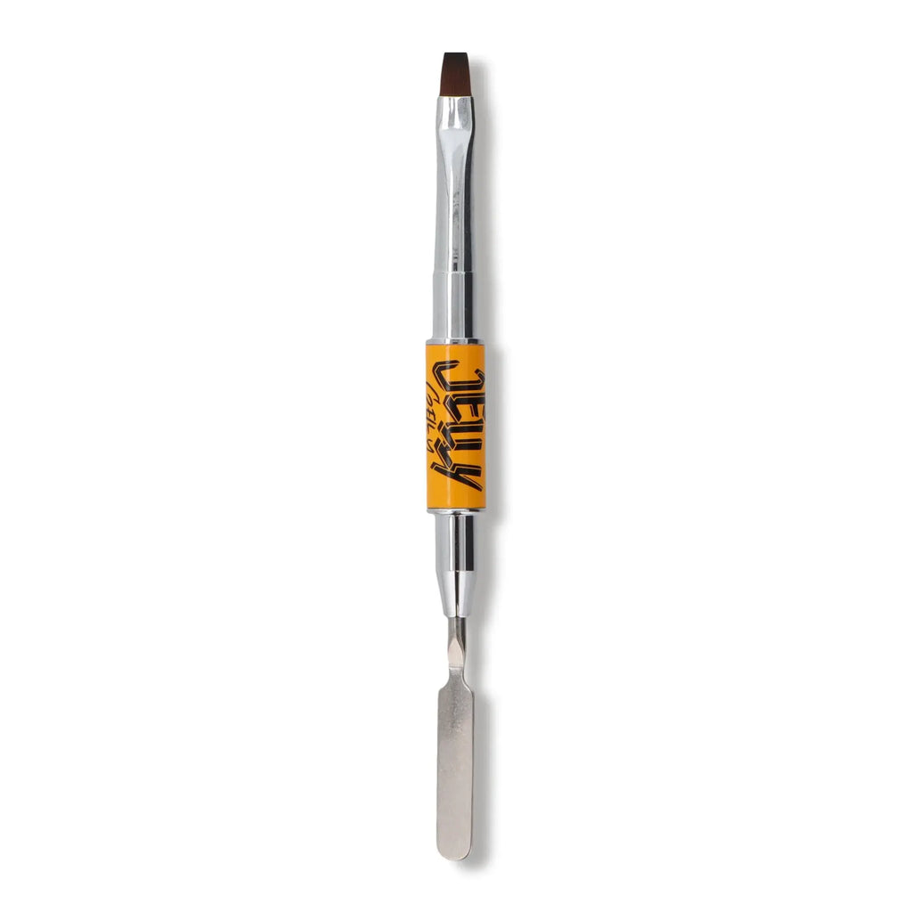 Jelly Gelly Square Dual-End PolyGel Brush · 2-in-1 brush and spatula for PolyGel application and sculpting.