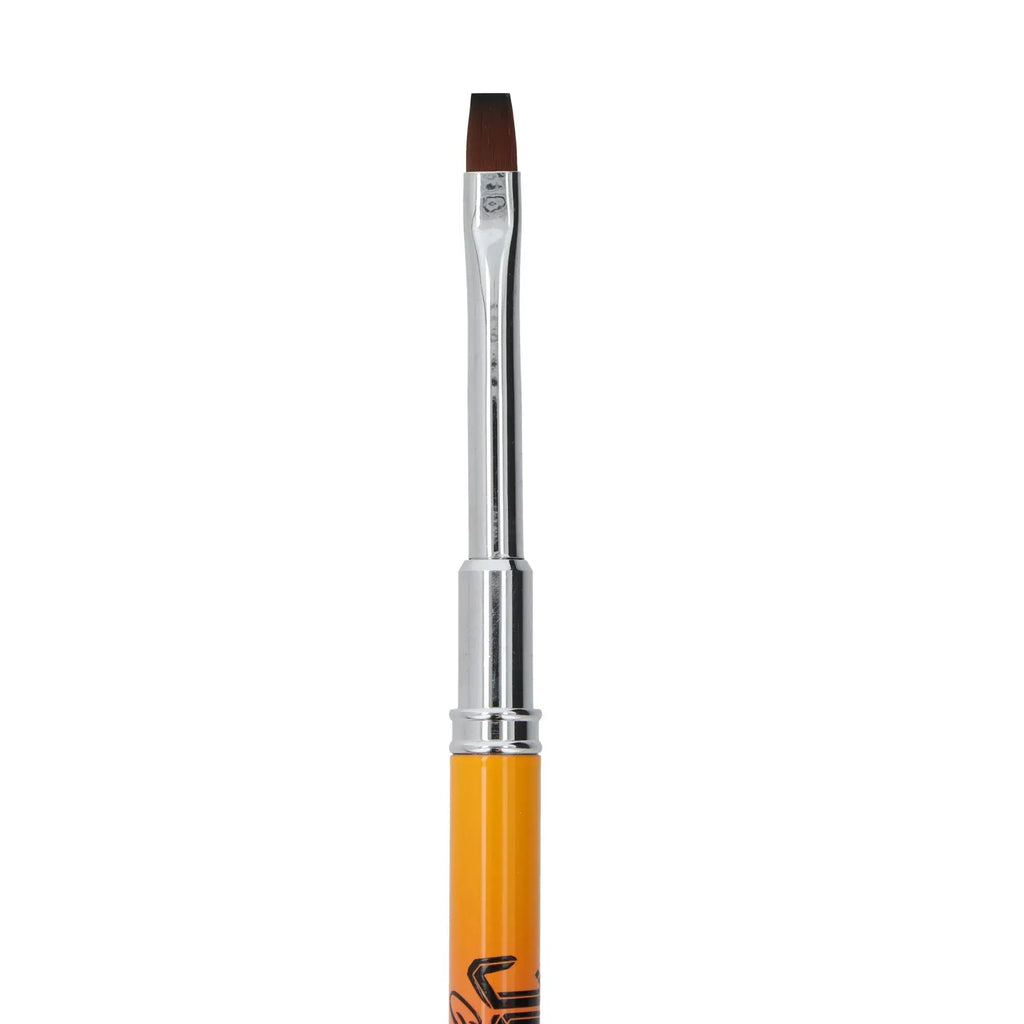 Jelly Gelly square gel/polygel brush with metal cap and nylon bristles

