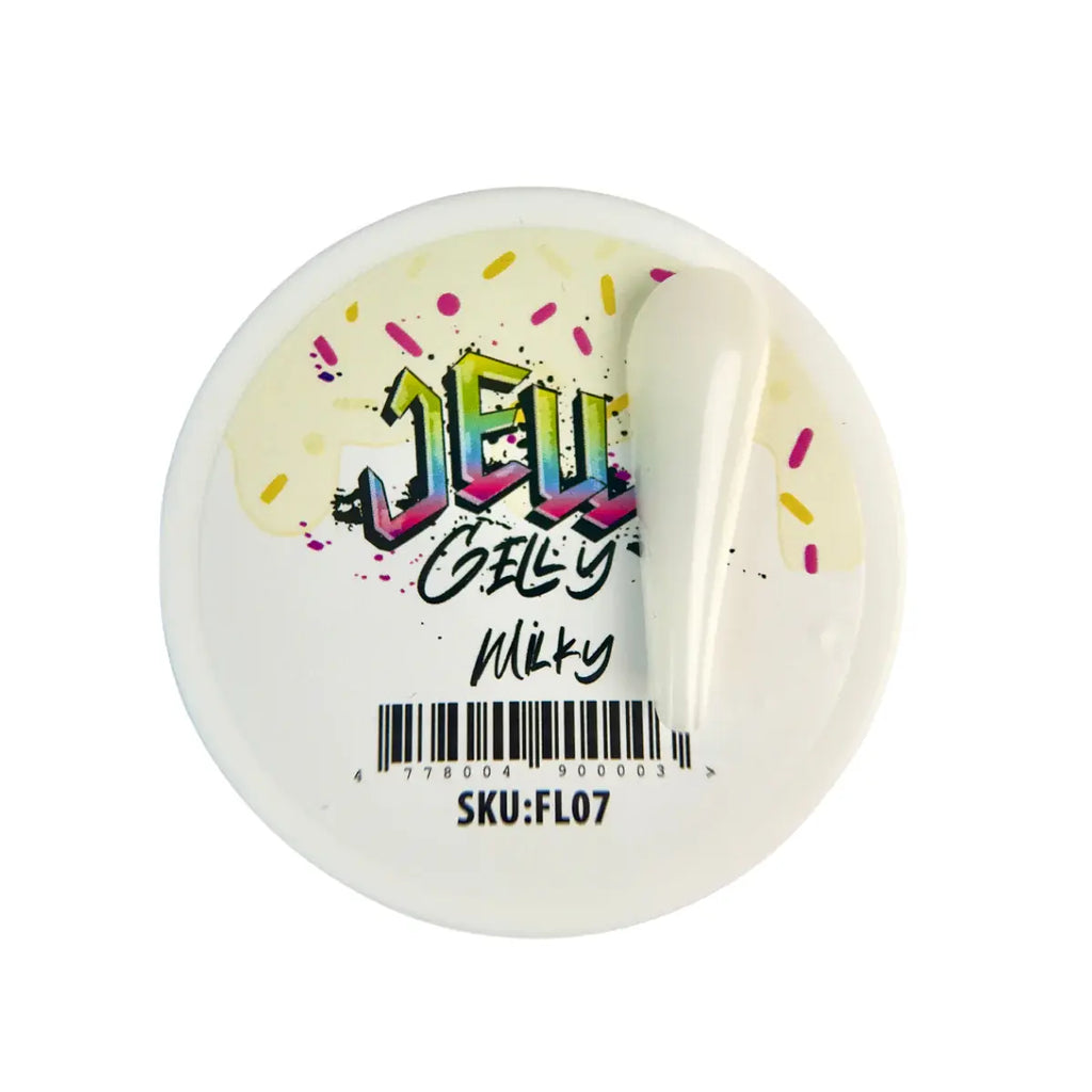 Jelly Gelly Fluffy Milky Gel 40 ml – self-leveling builder gel for nail modeling
