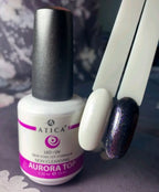 Aurora Holographic Top Coat 15 ml – no-wipe gel top coat with multicoloured shimmer

