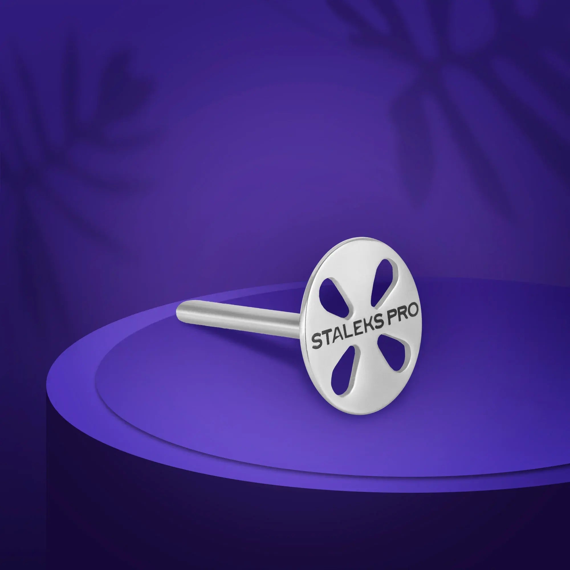 PODODISC M EXPERT pedicure disc (20 mm) with 5 disposable 180-grit files. Stainless steel, non-slip, lightweight, and sterilization safe.