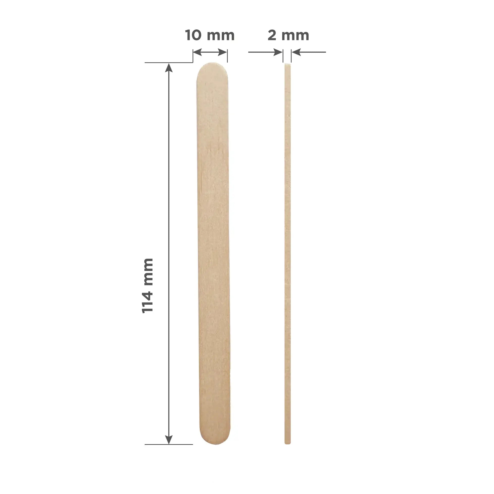 Wooden Wax Applicator Stick EXPERT – 114x10mm for smooth and efficient waxing, designed for hygiene and maximum wax use.