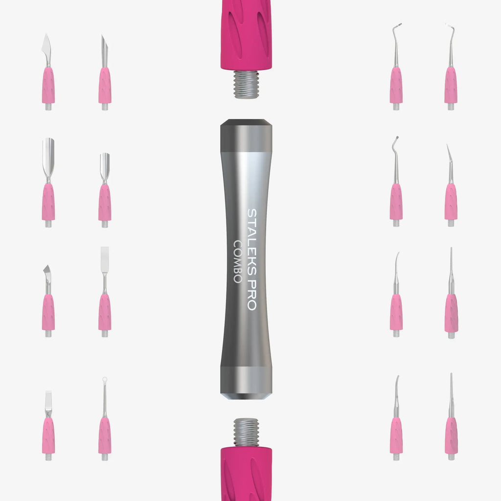 Combo UNIQ 10 Handle – lightweight, ergonomic, and customizable pusher handle for nail professionals.