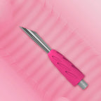 Beveled steel tip closeup for cuticle lifting