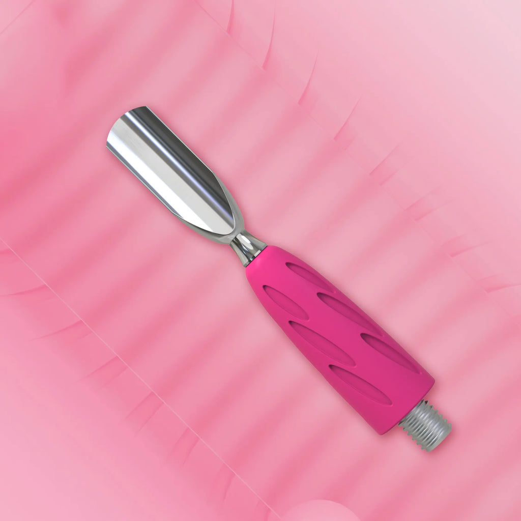 Combo UNIQ 16 Rounded Narrow Pusher – professional cuticle pusher with stainless steel and a hypoallergenic grip.