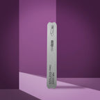 Durable and hygienic 130 mm stainless steel nail file base for precise manicures and pedicures.