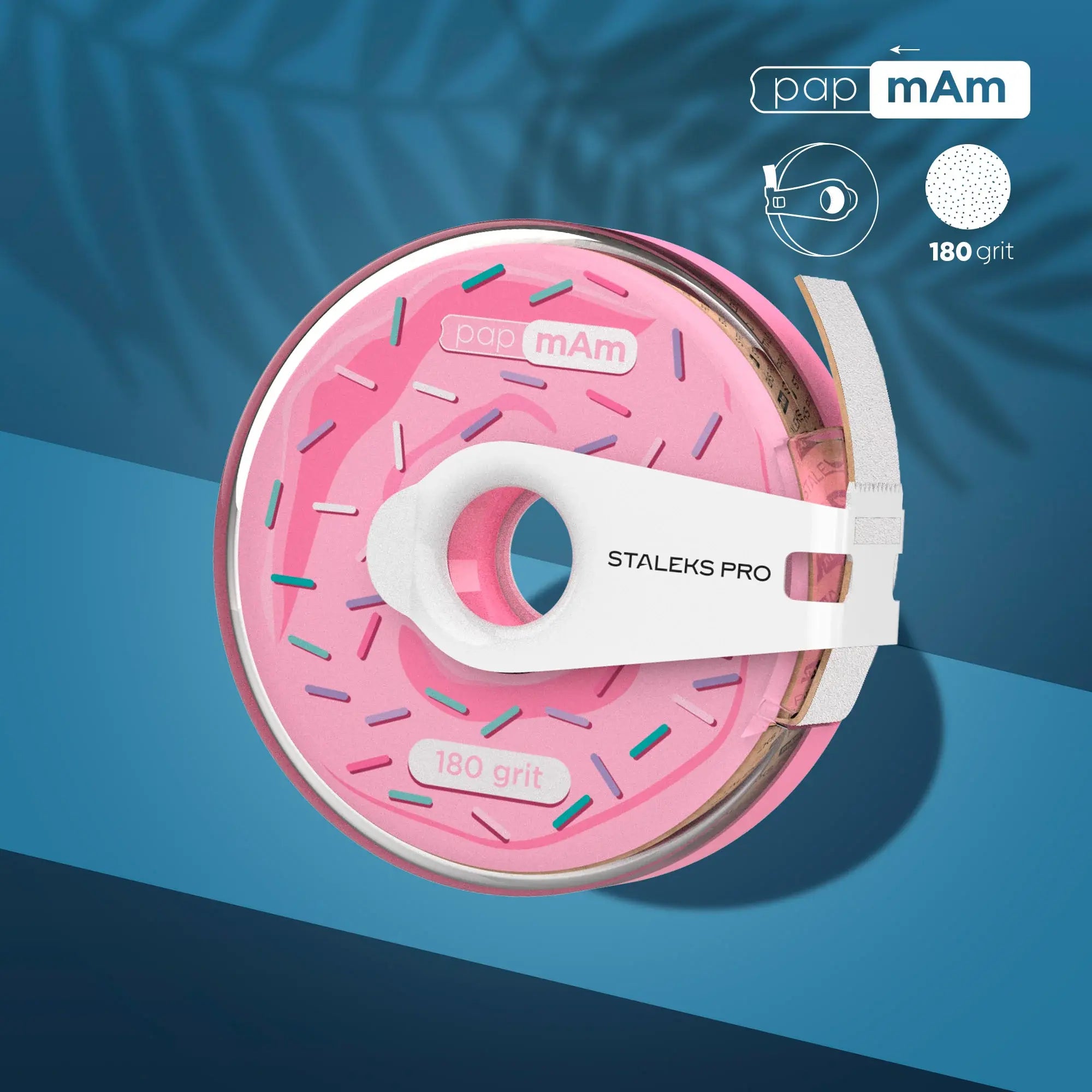 papmAm EXPERT 180 Grit Disposable Abrasive Tape – precise shaping for natural and artificial nails.