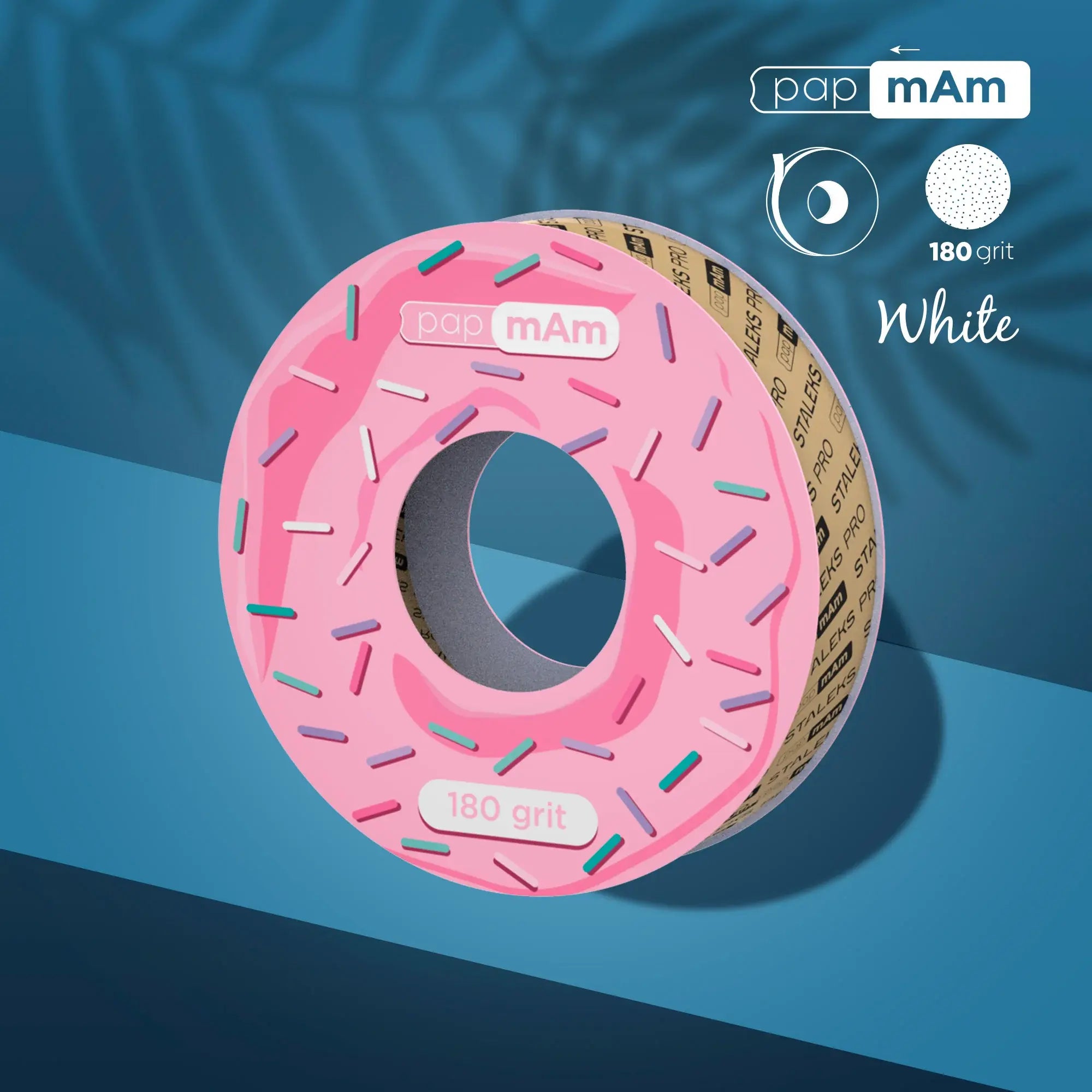 papmAm EXPERT 180 Grit Disposable Abrasive Tape – professional nail shaping tool.